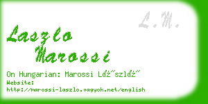 laszlo marossi business card